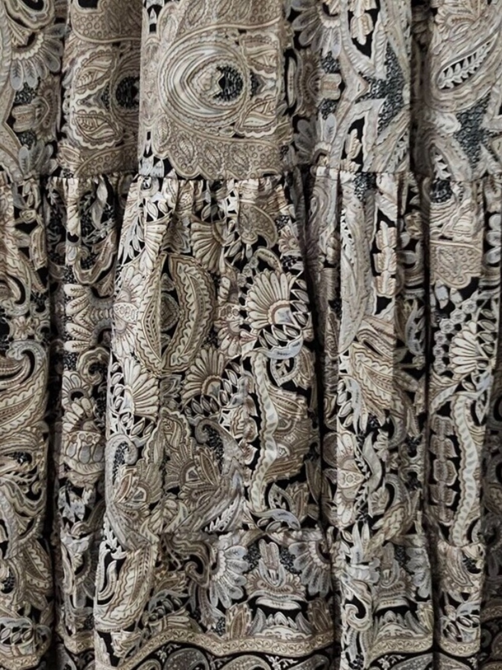 Boho Boemo Paisley Wrap Maxi Dress in Taupe medium Anthropologie - Picture 2 of 5